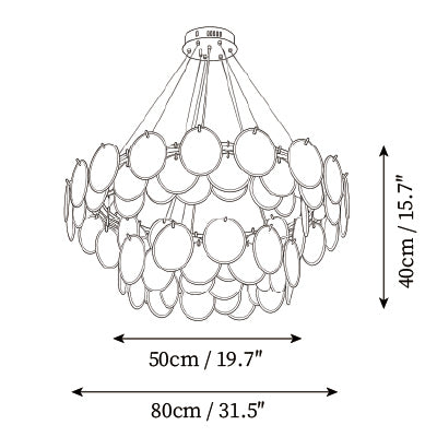∅ 31.5″+ ∅ 19.7″ x H 15.7″