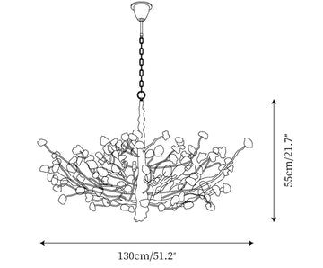 Gemstone Branch Chandelier — Dimension drawings 1
