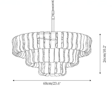 Ghiaccio Round Chandelier — Dimension drawings 1