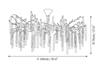 Glamour Dripstone Chandelier — Dimension drawings 1