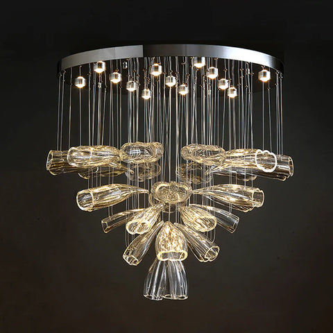 Glass Lotus Chandelier – detail 17