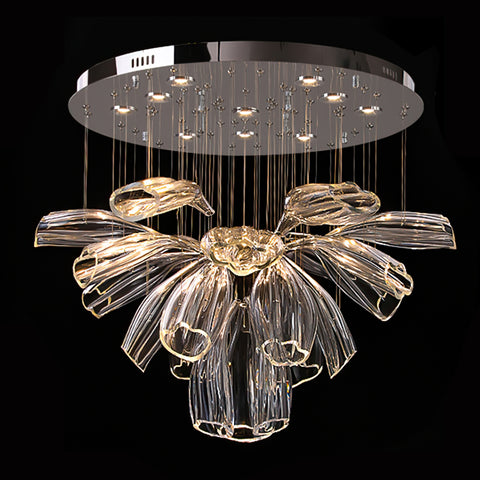 Glass Lotus Chandelier – detail 15