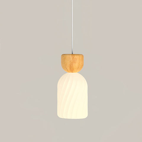 Gourd Ribbed Pendant Light – detail 16