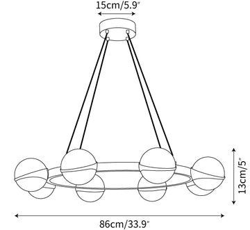 Grand Lustre Kroonluchter — Dimensioentekeningen 4