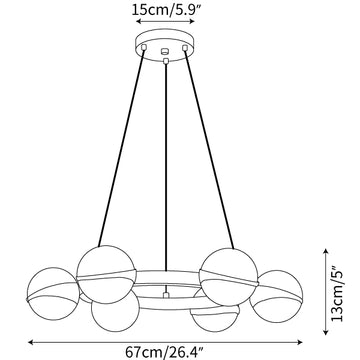 Grand Lustre Kroonluchter — Dimensioentekeningen 3