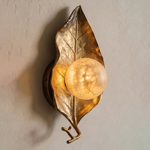 Grazalema Foliage Alabaster Wall Sconce