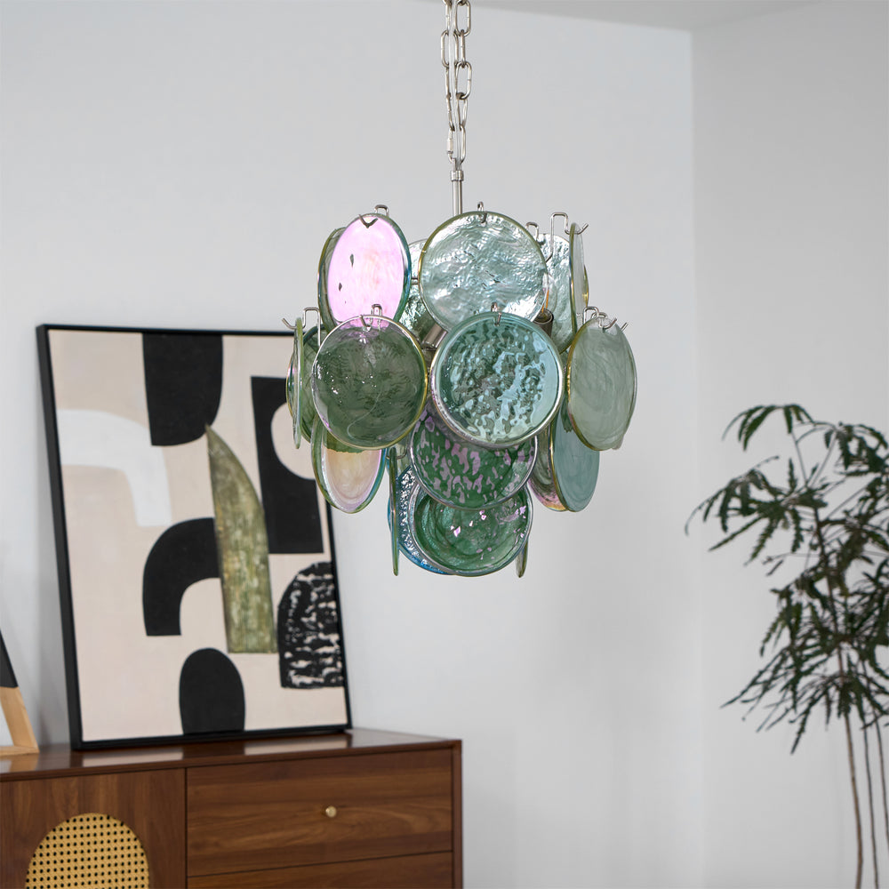 Green Vistosi Disc Chandelier – detail 2