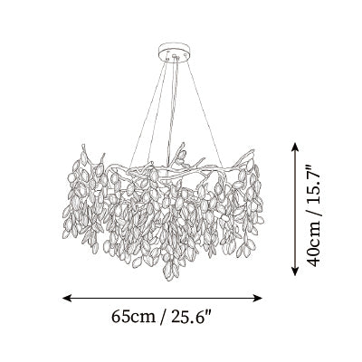 Dia 65cm x H 55cm / ∅ 25,6″ x H 21,7″