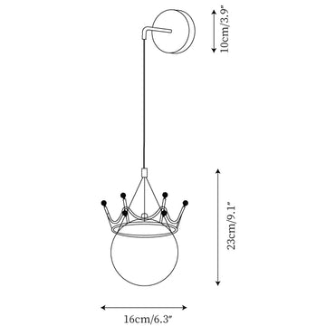 Gypsophila Crown Wandleuchte — Maßzeichnungen 1