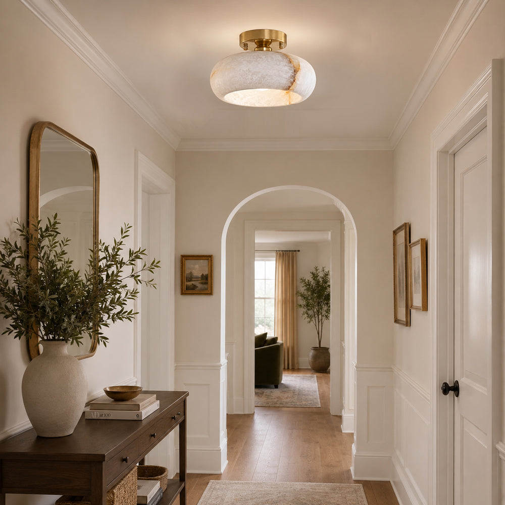 Hailie Alabaster Semi-Flush Mount – detail 2