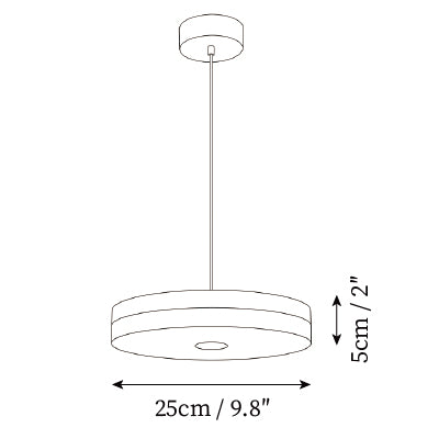 ∅ 9.8″ x H 2″