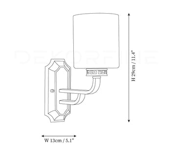 Applique Murale Hamilton — Plans de dimensions 1