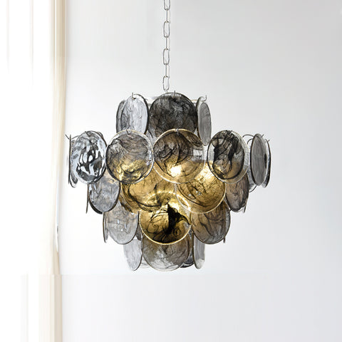 Harlequin Black Glass Chandelier