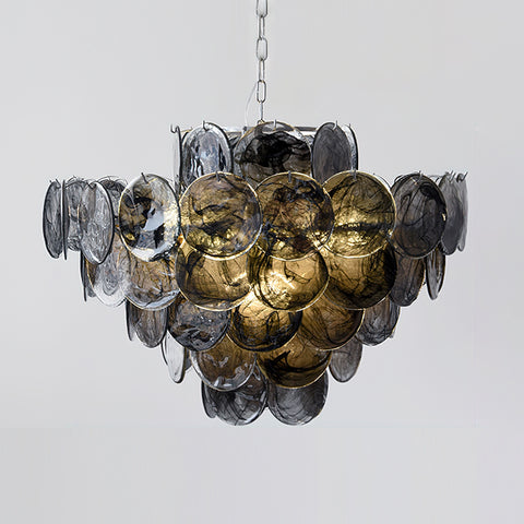 Harlequin Black Glass Chandelier