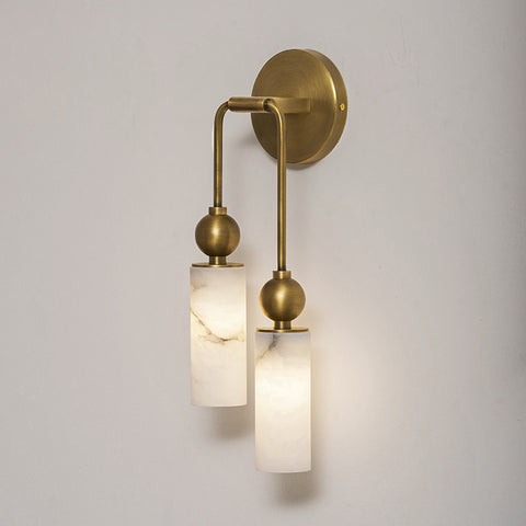 Sutton Aged Brass Alabaster Wall Sconce – detail 27