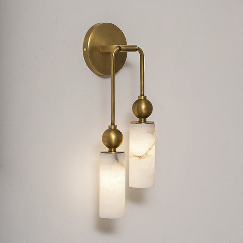 Sutton Aged Brass Alabaster Wall Sconce – detail 28
