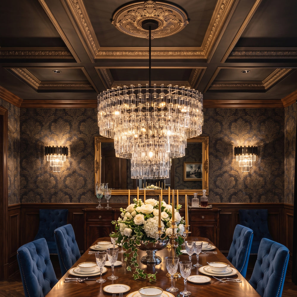 Harlow Geometric Crystal Chandelier – detail 2