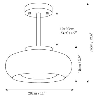 Harvey Ceiling Lamp — Dimension drawings 1