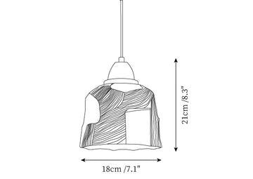 Havre hanglamp — Dimensioentekeningen 1