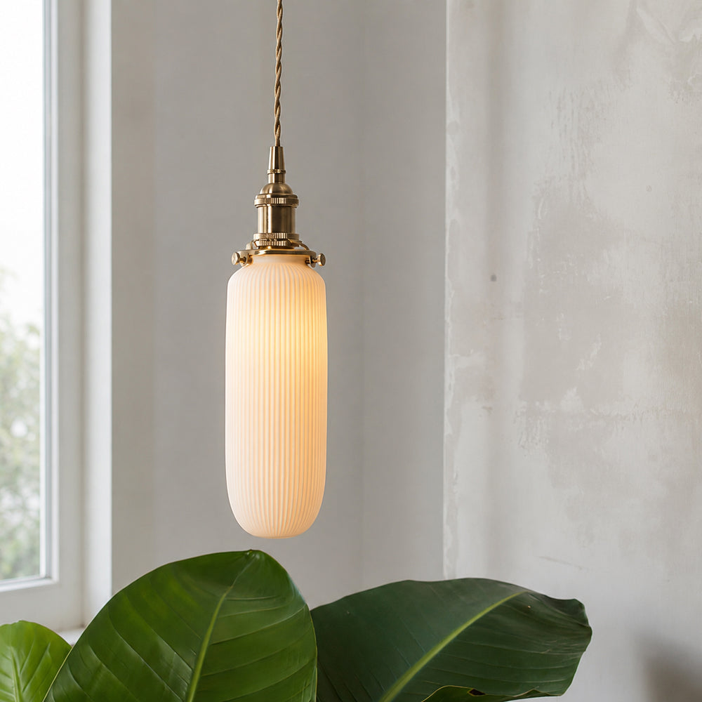 Hazel Ribbed Ceramics Pendant Lamp – detail 2