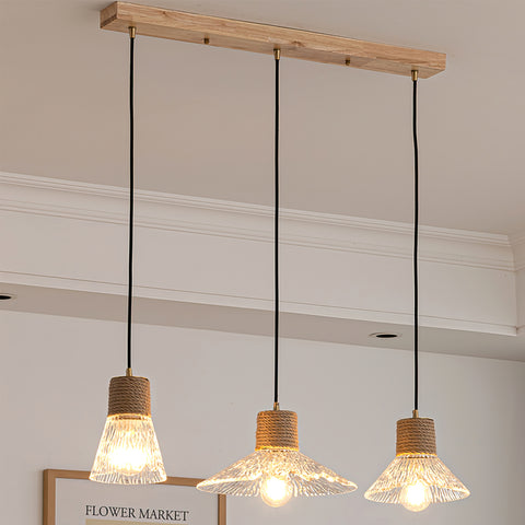 Hemp Rope Glass Pendant Lamp – detail 19