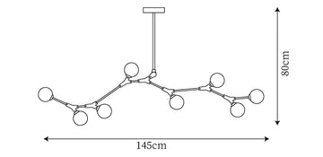 Hendrix Chandelier — Dimension drawings 1