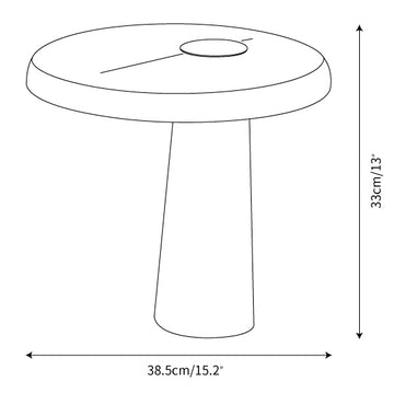 Lampada da Tavolo Hoop LED — Disegni dimensionali 1