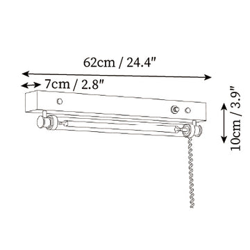 Hopper Plug in Wall Sconce — Dimension drawings 1