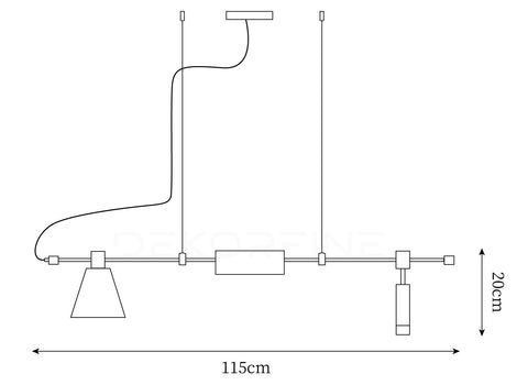 L 45.3″ x H 7.9″ / L 115cm x H 20cm
