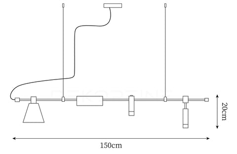 L 59″ x H 7.9″ / L 150cm x H 20cm