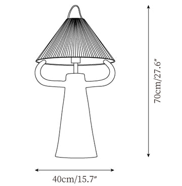 Horns Ceramic Table Lamp — Dimension drawings 1