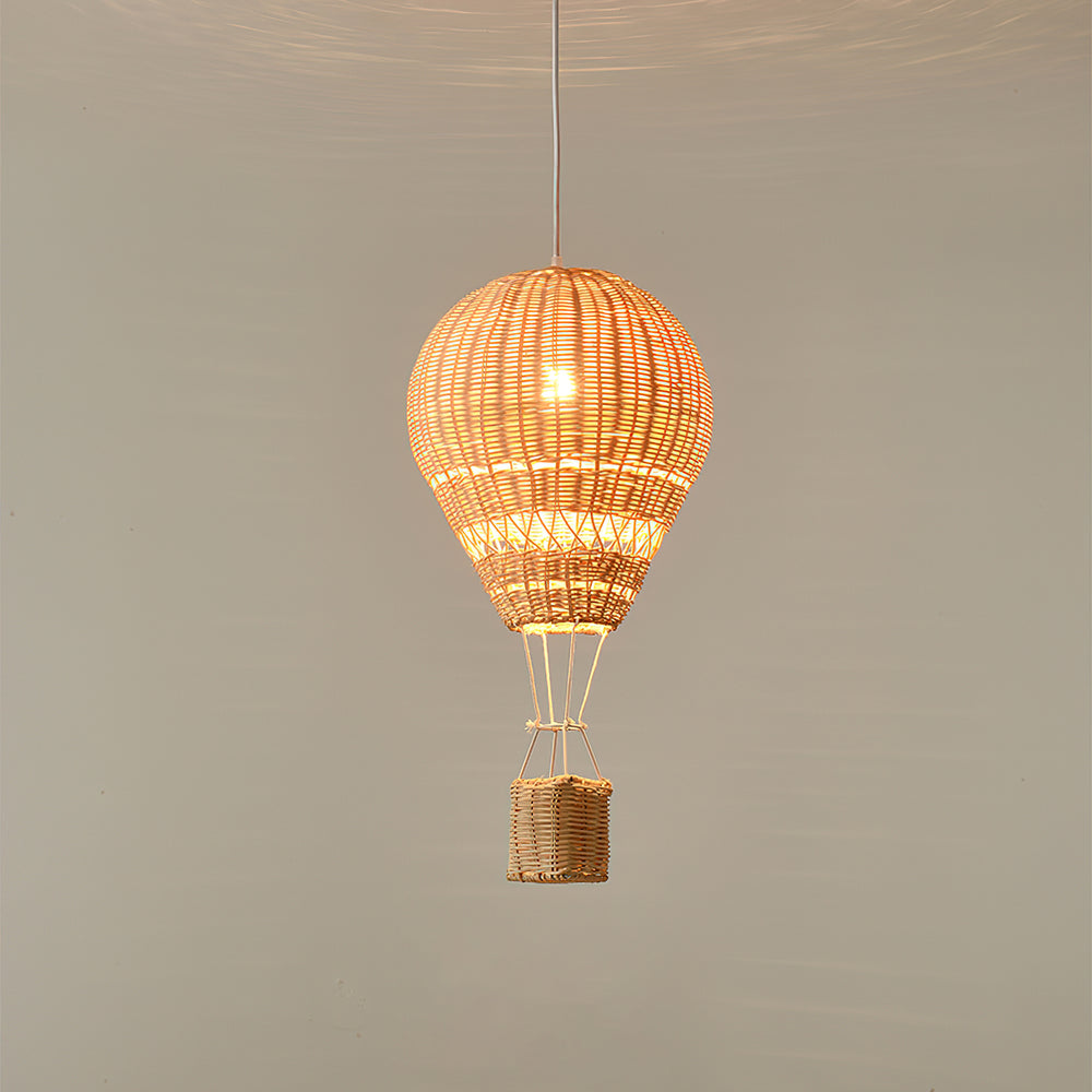Hot Air Balloon Rattan Pendant Light – detail 2