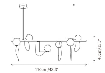 Hubble Bubble Chandelier — Dimension drawings 1