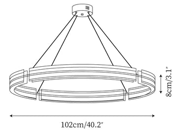 Hudson Chandelier — Dimension drawings 1