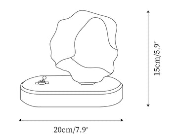 Ice Inspired Table Lamp — Dimension drawings 1