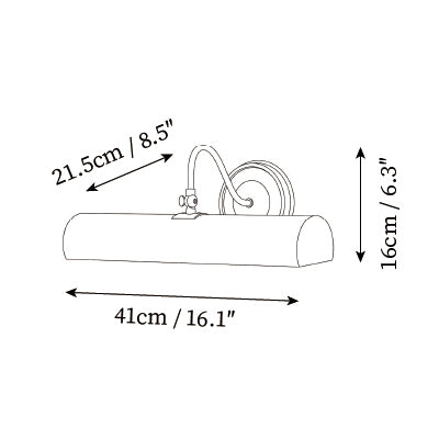 L 16.1″ x W 8.5″ x H 6.3″