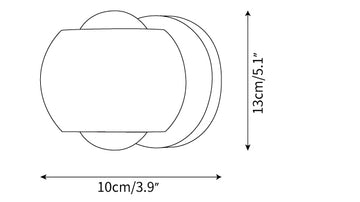 Io Verticale Wandlamp — Dimensioentekeningen 1