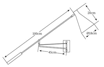 Jameson Adjustable Wall Lamp — Dimension drawings 1