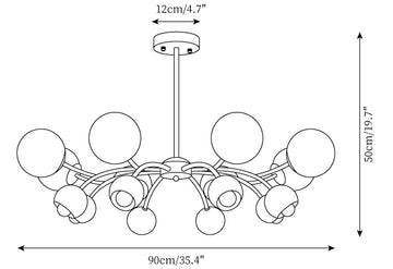 Jervon Chandelier — Dimension drawings 3
