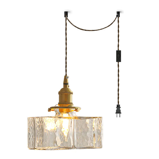 Jewel Glass Brass Swag Lights