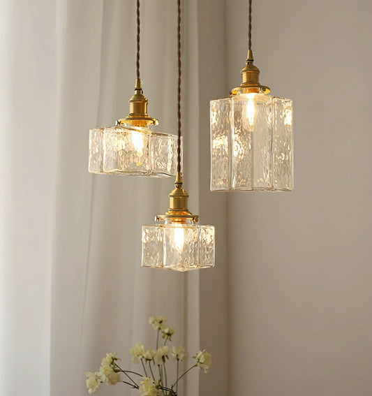 Juwelglas Messing Swag Lichter