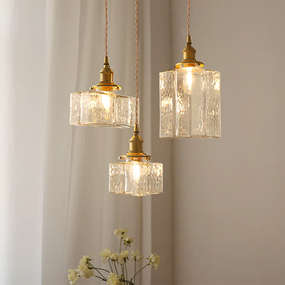 Jewel Glass Brass Pendant Light – detail 2