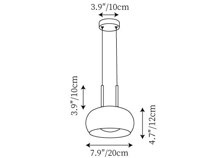 ∅ 7.9″ x H 8.7″/ Dia 20cm x H 22cm