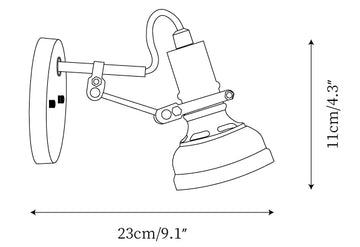 Everett Brass Wall Lamp — Dimension drawings 1