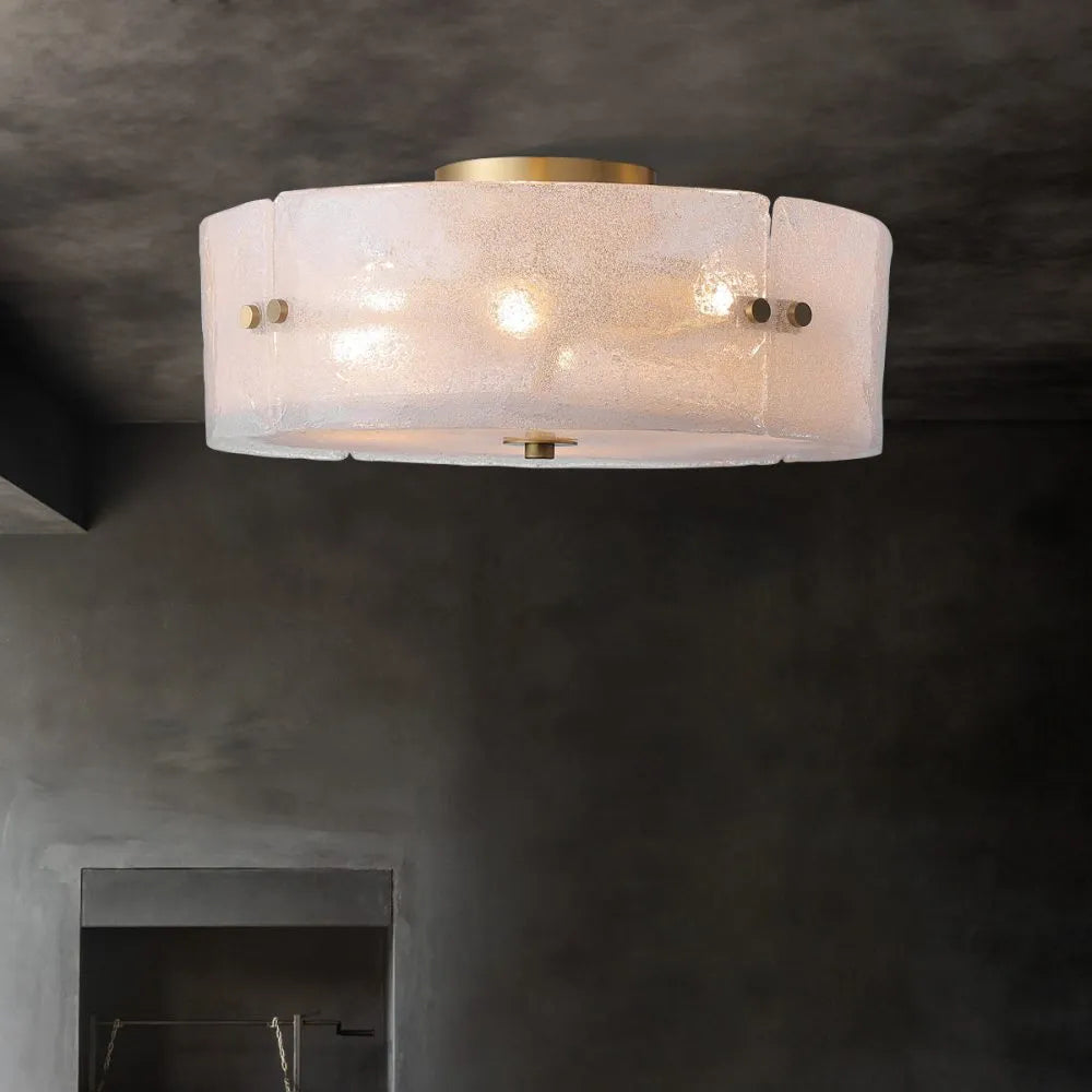 Kora Textured Glass Flush Mount – detail 2
