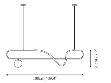 Kulgony Linear Chandelier — Dimension drawings 1