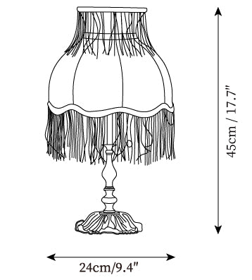 Lanna Tassel Tafelamp — Dimensioentekeningen 1