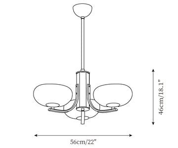 Larenta Rico Chandelier — Dimension drawings 1
