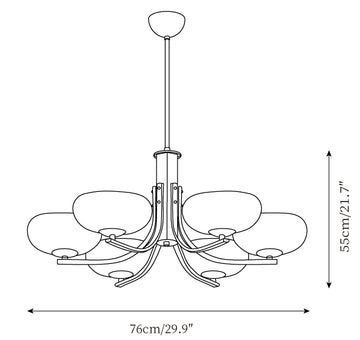 Larenta Rico Chandelier — Dimension drawings 2