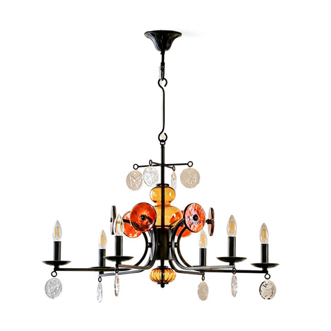 Alistair Glass Candle Chandelier – detail 15